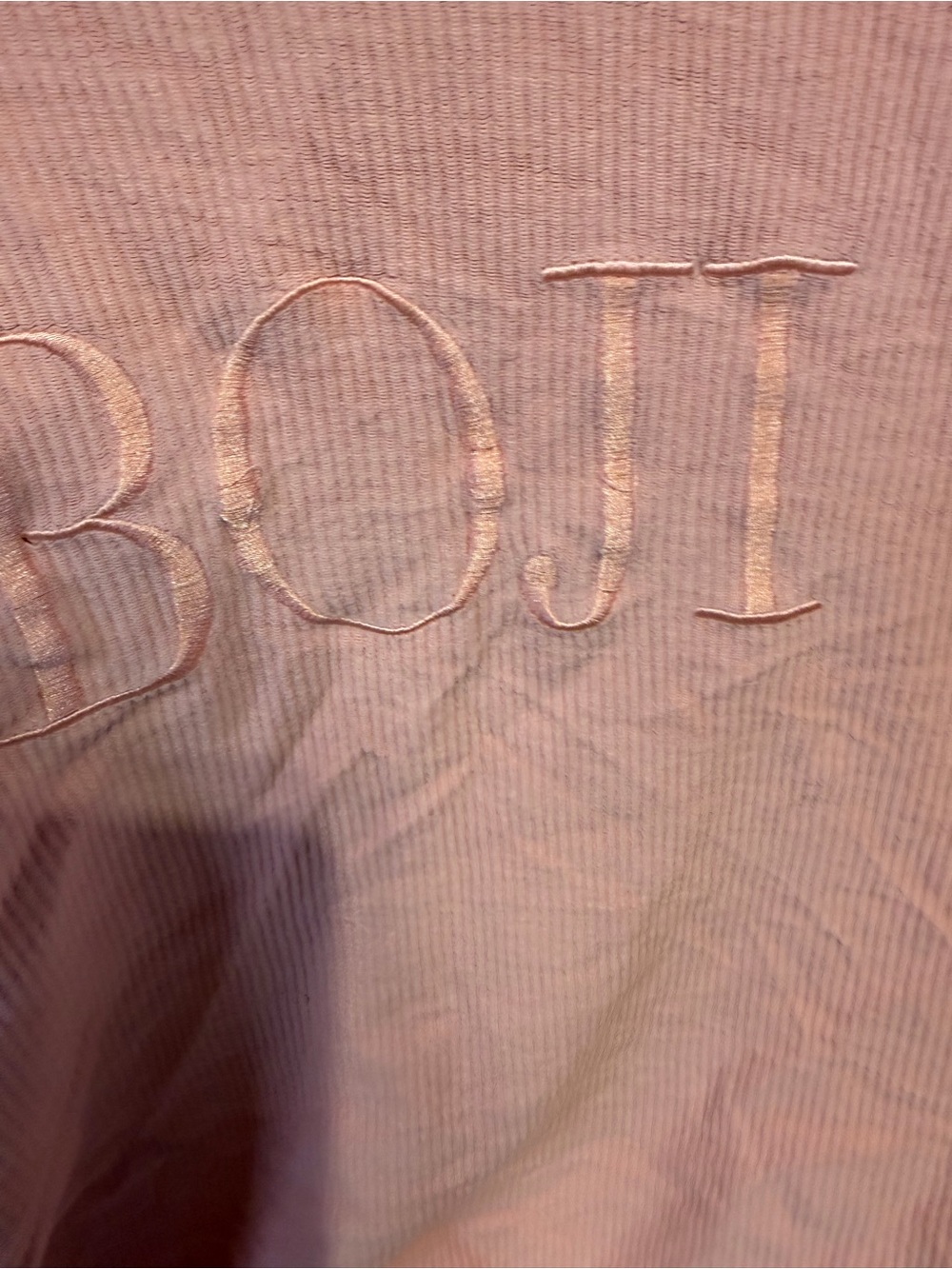 Embroidered Ribbed Women’s Top in Dusty Pink